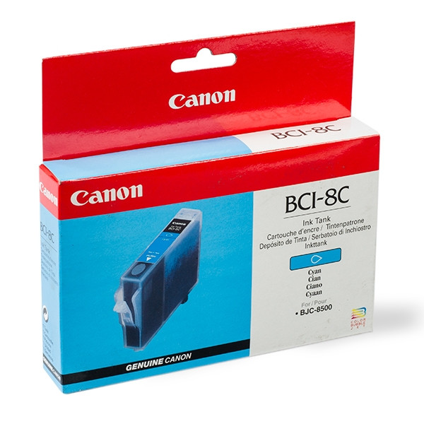 Canon BCI-8C cyan ink cartridge (original Canon) 0979A002AA 011605 - 1