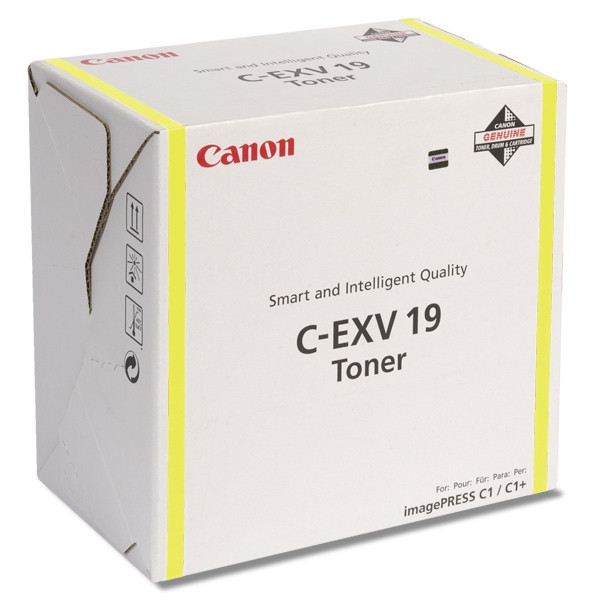 Canon C-EXV 19 Y yellow toner (original Canon) 0400B002 070894 - 1