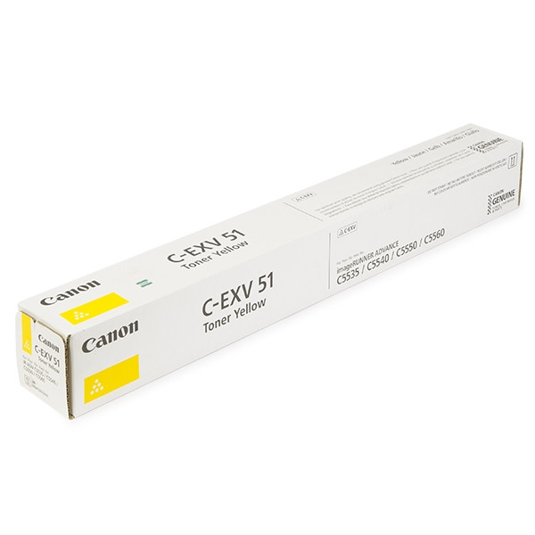 Canon C-EXV 51 Y yellow toner (original Canon) 0484C002 070666 - 1