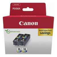 Canon CLI-36 colour ink cartridge 2-pack (original Canon) 1511B025 132254