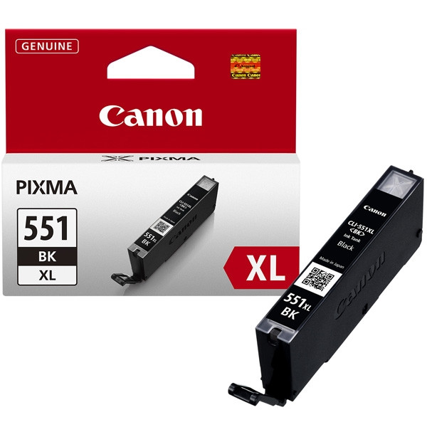 Canon CLI-551BK XL high capacity black ink cartridge (original Canon) 6443B001 018790 - 1