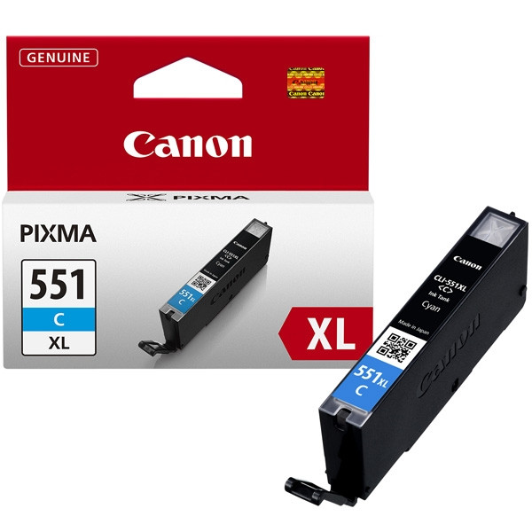 Canon CLI-551C XL high capacity cyan ink cartridge (original Canon) 6444B001 018792 - 1