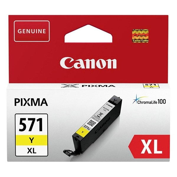 Canon CLI-571Y XL high capacity yellow ink cartridge (original Canon) 0334C001 0334C001AA 017256 - 1