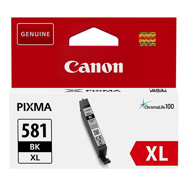 Canon CLI-581BK XL high capacity black ink cartridge (original Canon) 2052C001 017450 - 1