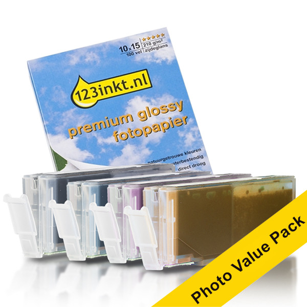 Canon CLI-581 BK/C/M/Y photo value pack (123ink version) 132312 - 1