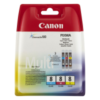 Canon CLI-8 Canon CLI-8 C/M/Y ink cartridge 3-pack (original Canon) 0621B029 018079
