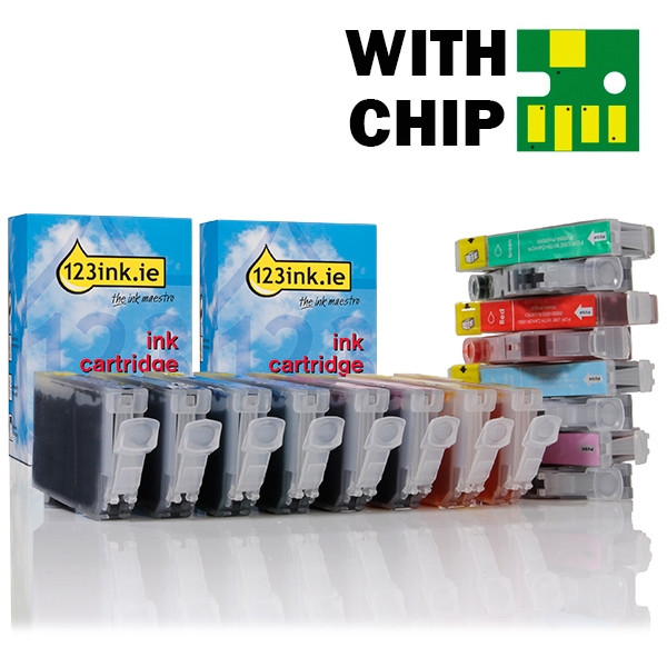 Canon CLI-8 series chipped 16-pack (123ink version) 0620B001C 0621B001C 0622B001C 0623B001C 0624B001C 120863 - 1