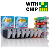 Canon CLI-8 series chipped 16-pack (123ink version) 0620B001C 0621B001C 0622B001C 0623B001C 0624B001C 120863