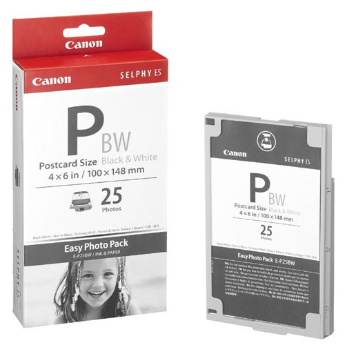 Canon Easy Photo Pack E-P25BW postcard-size black/white (original Canon) 1251B001AA 018160 - 1