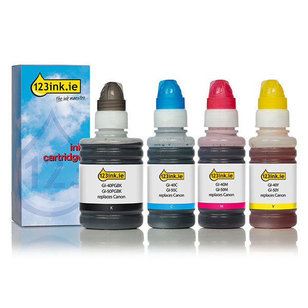 Canon GI-40 BK/C/M/Y ink bottle 4-pack (123ink version)  127170 - 1