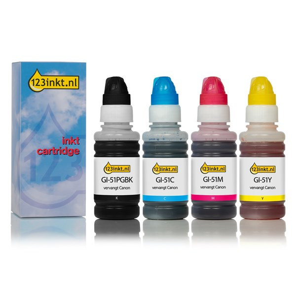 Canon GI-51 BK/C/M/Y ink tank 4-pack (123ink version)  127164 - 1