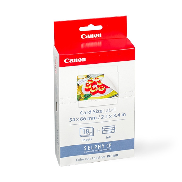 Canon KC-18IF ink cartridge and credit card stickers (original Canon) 7741A001AA 7741A001AH 018015 - 1