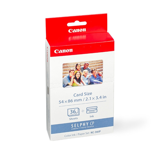 Canon KC-36IP ink cartridge and credit card format paper (original Canon) 7739A001AB 018010 - 1