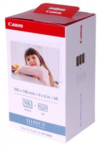 Canon KP-108IP/KP-108IN ink cartridge and photo paper 3-pack (original Canon) 3115B001AA 018002