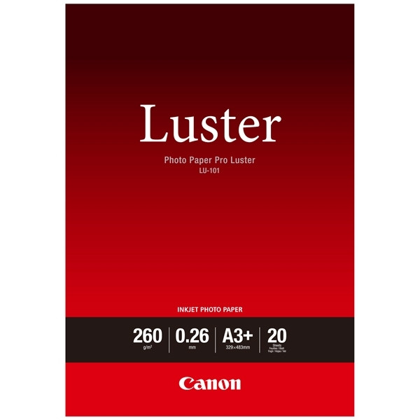 Canon LU-101 Pro Luster Photo Paper 260g A3+ (20 sheets) 6211B008 154004 - 1