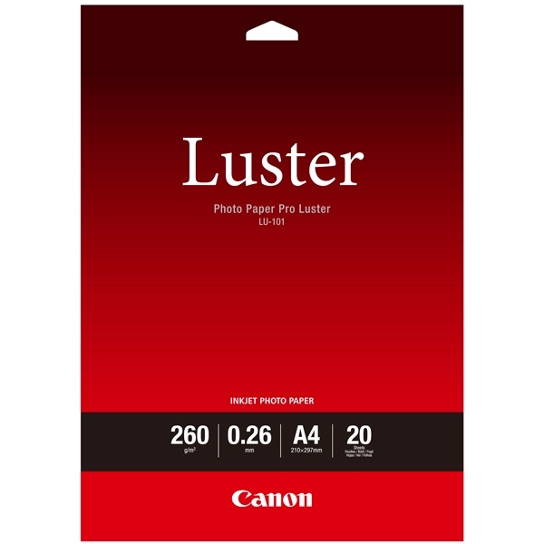 Canon LU-101 Pro Luster Photo Paper 260g A4 (20 sheets) 6211B006 154000 - 1