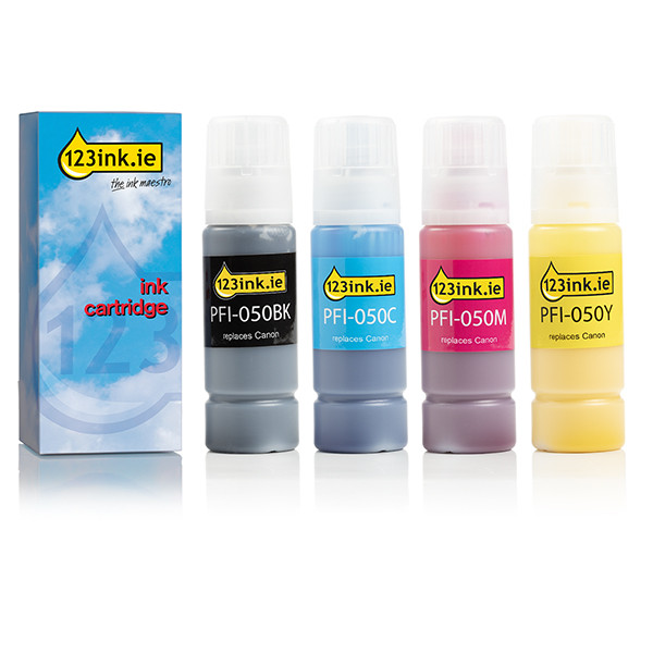 Canon PFI-050 BK/C/M/Y ink cartridge 4-pack (123ink version)  132087 - 1