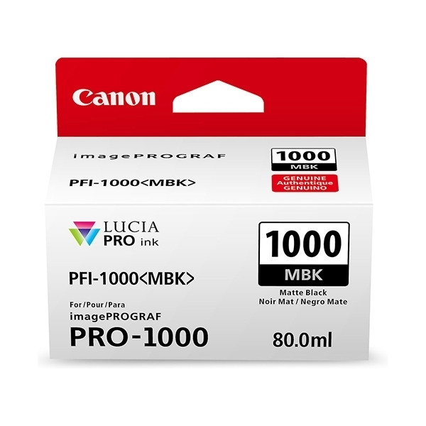 Canon PFI-1000MBK matte black ink cartridge (original Canon) 0545C001 010124 - 1