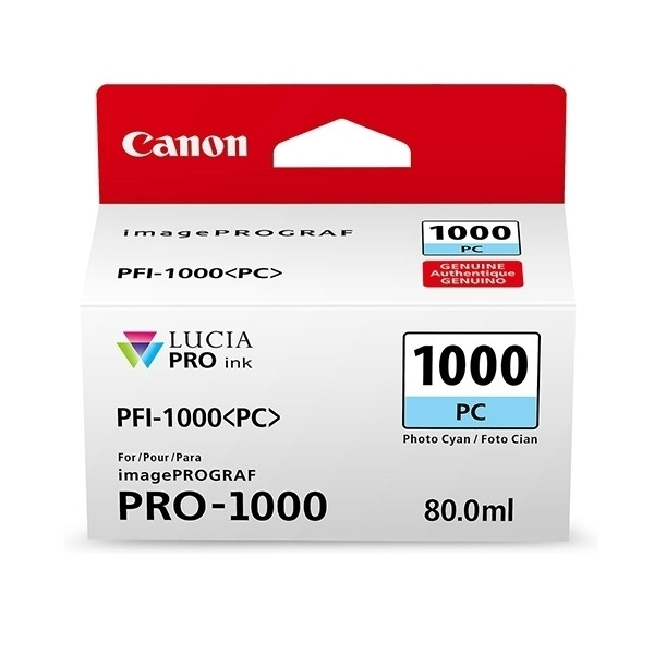 Canon PFI-1000PC photo cyan ink cartridge (original Canon) 0550C001 010134 - 1