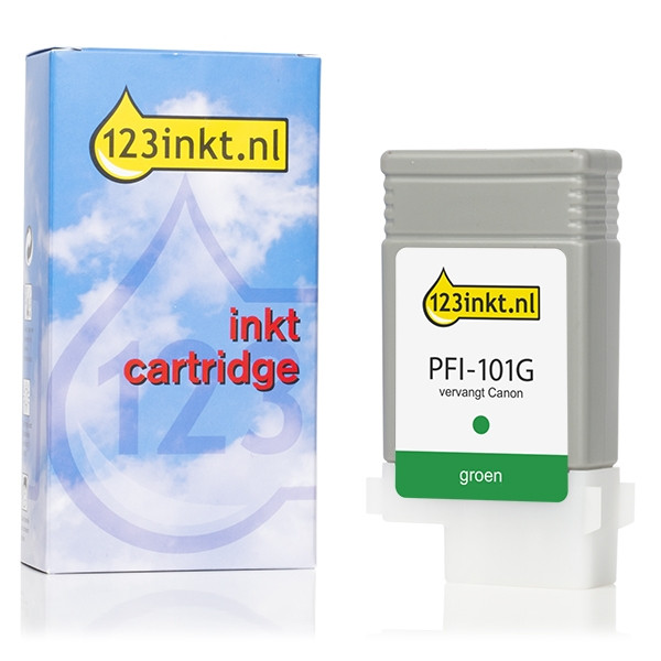Canon PFI-101G green ink cartridge (123ink version) 0890B001C 018267 - 1