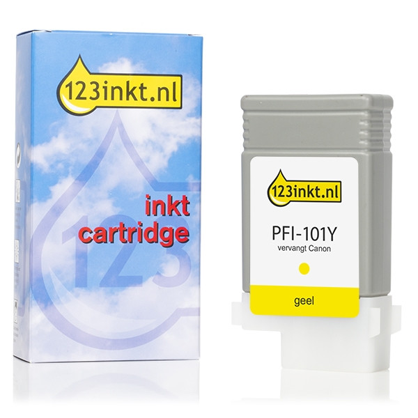 Canon PFI-101Y yellow ink cartridge (123ink version) 0886B001C 018259 - 1