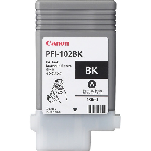 Canon PFI-102BK black ink cartridge (original Canon) 0895B001 018200 - 1