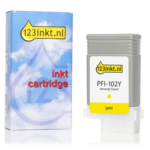 Canon PFI-102Y yellow ink cartridge (123ink version) 0898B001C 018216 - 1