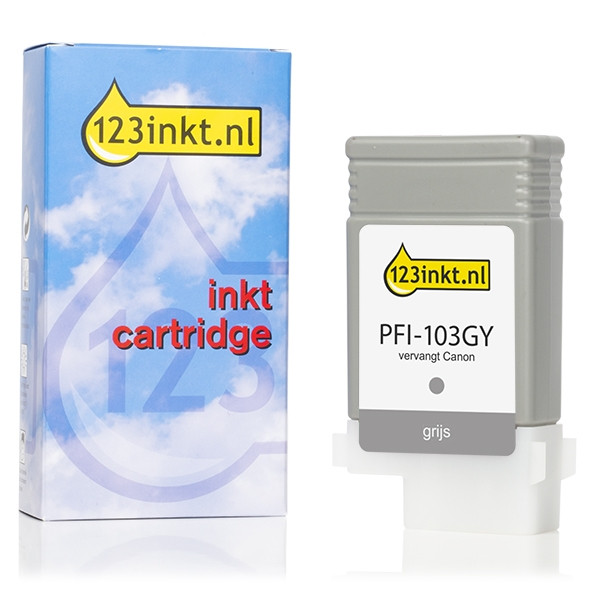 Canon PFI-103GY grey ink cartridge (123ink version) 2213B001C 017480 - 1