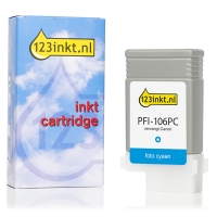 Canon PFI-106PC photo cyan ink cartridge (123ink version) 6625B001C 018909