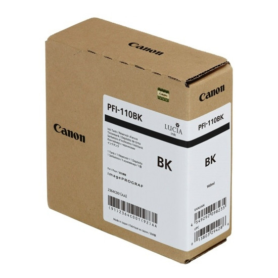 Canon PFI-110BK black ink cartridge (original Canon) 2364C001 010156 - 1