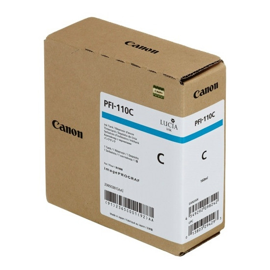 Canon PFI-110C cyan ink cartridge (original Canon) 2365C001 010158 - 1