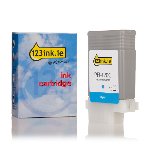 Canon PFI-120C cyan ink cartridge (123ink version) 2886C001AAC 018429 - 1