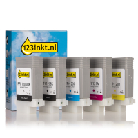 Canon PFI-120/PFI-121 MBK/BK/C/M/Y ink cartridge 5-pack (123ink version) 130756