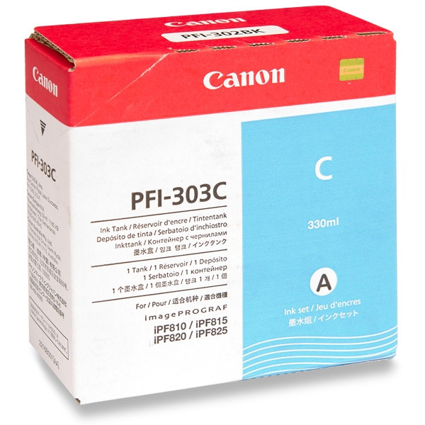 Canon PFI-303C cyan ink cartridge (original Canon) 2959B001 018376 - 1