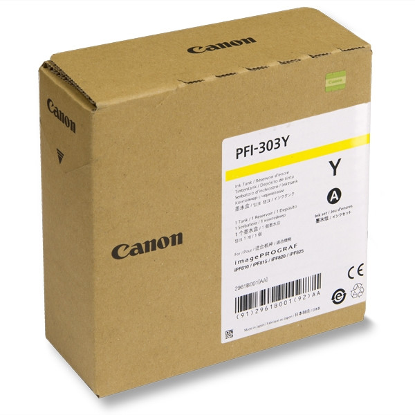 Canon PFI-303Y yellow ink cartridge (original) 2961B001 018380 - 1