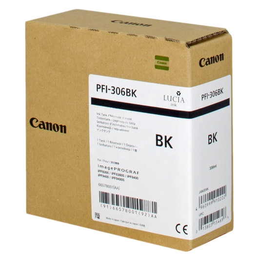 Canon PFI-306BK black ink cartridge (original Canon) 6657B001 018850 - 1