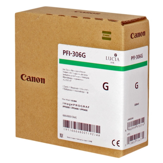 Canon PFI-306G green ink cartridge (original) 6664B001 018870 - 1