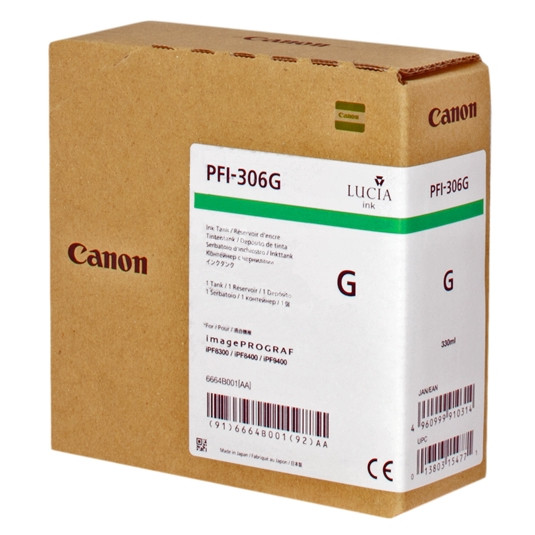 Canon PFI-306G green ink cartridge (original Canon) 018870 - 1