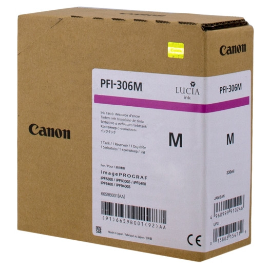 Canon PFI-306M magenta ink cartridge (original) 6659B001 018856 - 1