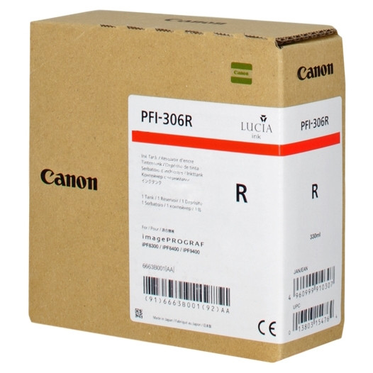 Canon PFI-306R red ink cartridge (original Canon) 018868 - 1