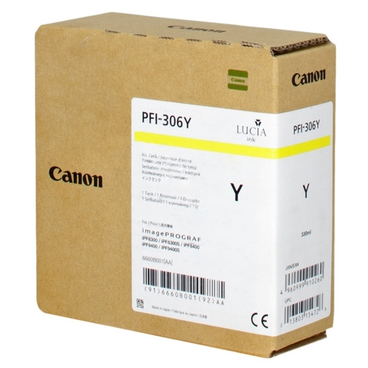 Canon PFI-306Y yellow ink cartridge (original Canon) 018858 - 1