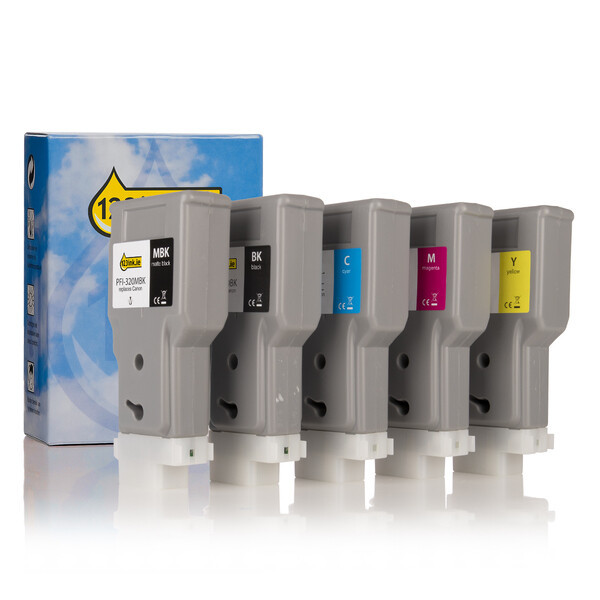 Canon PFI-320 MBK/BK/C/M/Y ink cartridge 5-pack (123ink version) 130713 - 1