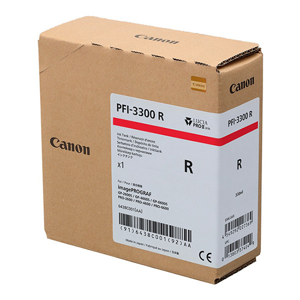 Canon PFI-3300R high-capacity red ink cartridge (original Canon) 010568 - 1