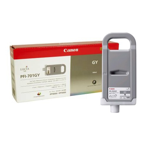 Canon PFI-701GY grey ink cartridge (original Canon) 0909B001 018324 - 1