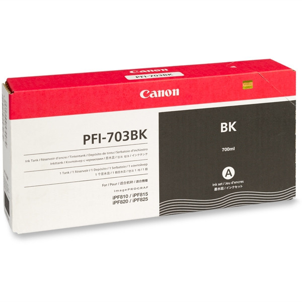 Canon PFI-703BK high capacity black ink cartridge (original) 2963B001 018384 - 1