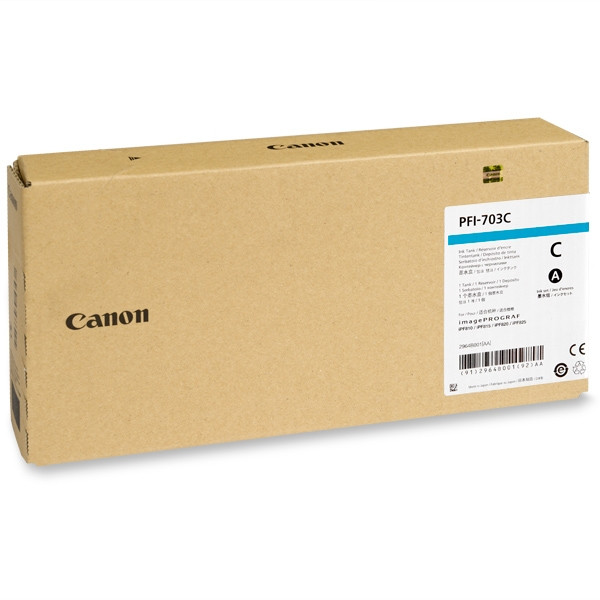 Canon PFI-703C high capacity cyan ink cartridge (original Canon) 018386 - 1