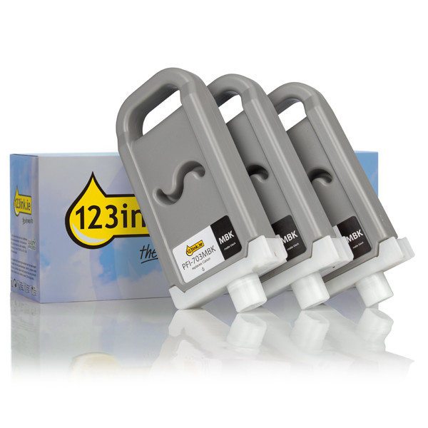 Canon PFI-703MBK high-capacity matte black 3-pack (123ink version) 132099 - 1