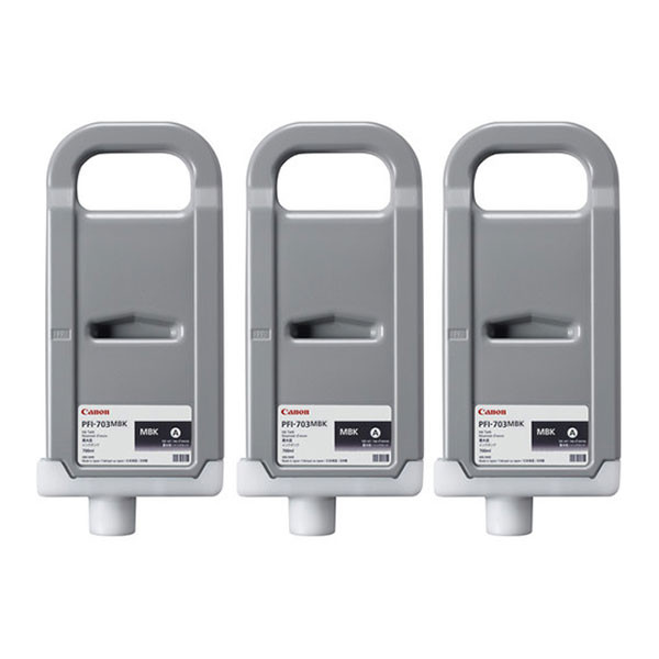 Canon PFI-703MBK high capacity matte black 3-pack (original Canon) 018383 - 1