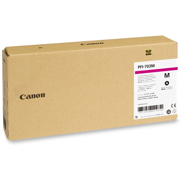 Canon PFI-703M high capacity magenta ink cartridge (original) 2965B001 018388 - 1