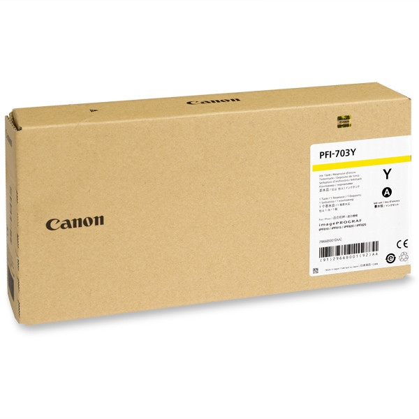 Canon PFI-703Y high capacity yellow ink cartridge (original) 2966B001 018390 - 1